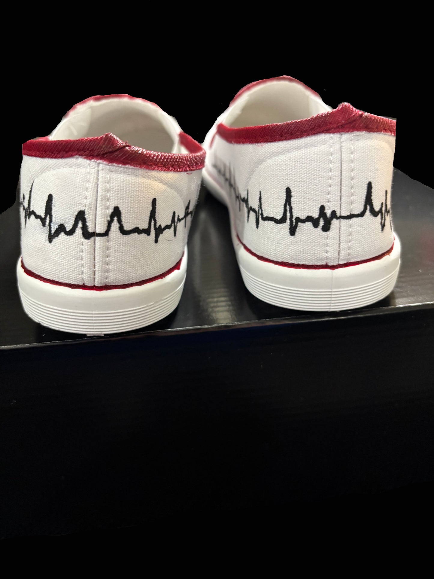 Adult's Custom Hand Painted. Cardiac Shoes-